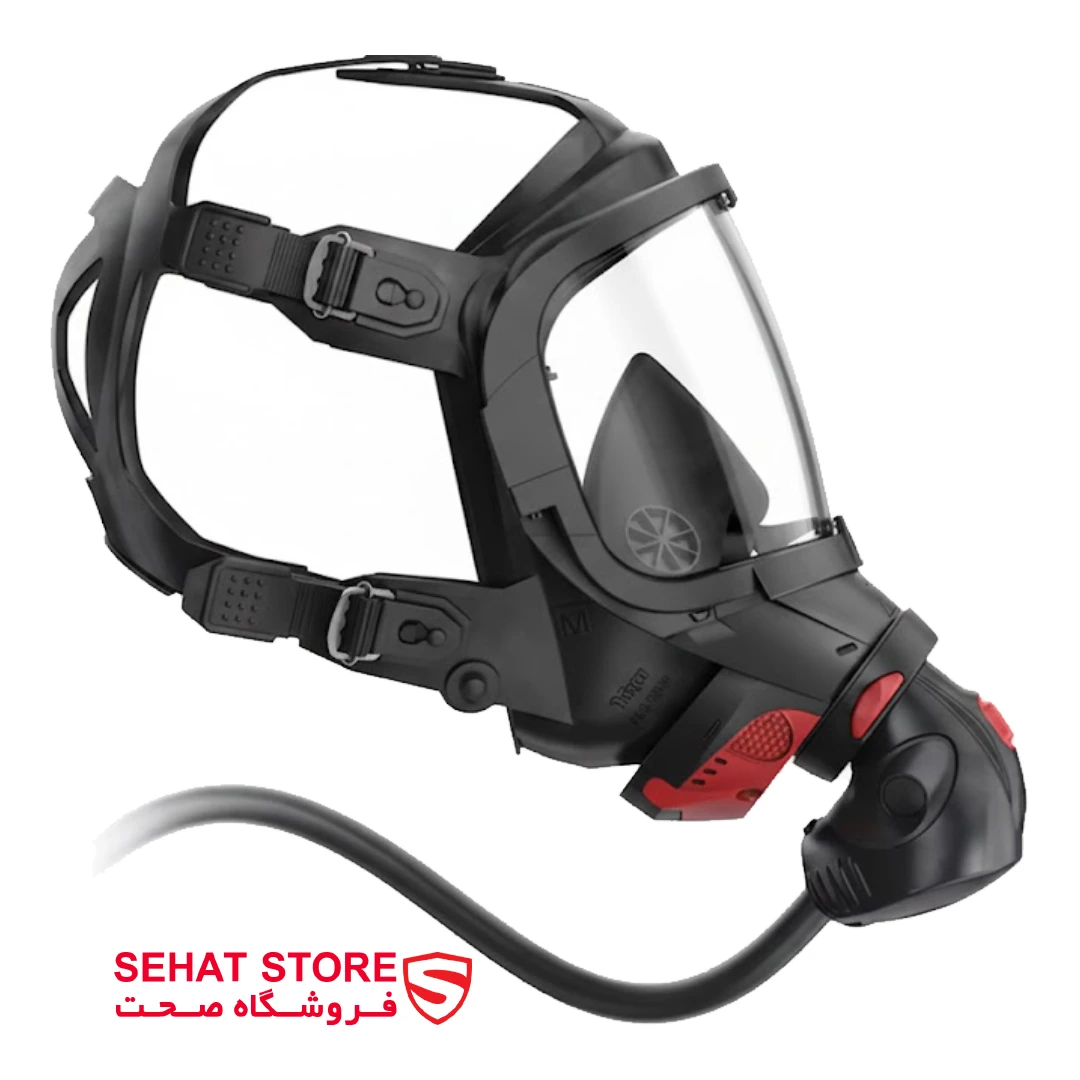 ماسک تمام صورت دراگر مدل Dräger FPS 7000 روی ست تنفسی محصولات فروشگاه صحت