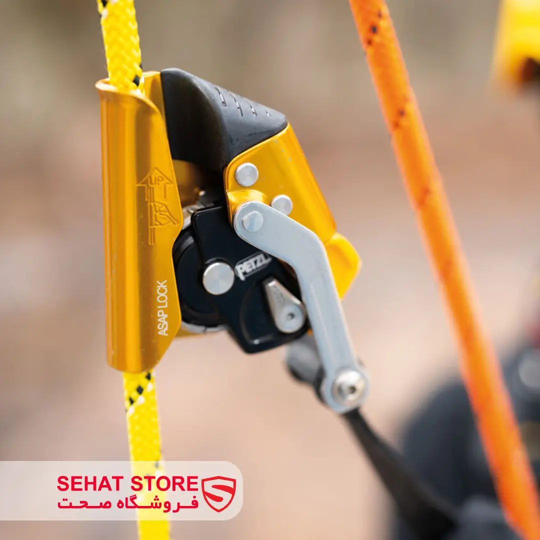 ابزار توقف سقوط پتزل مدل PETZL ASAP LOCK در حال استفاده محصولات فروشگاه صحت