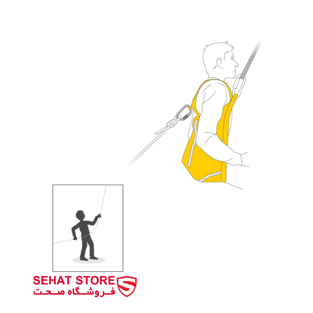 سفره نجات پتزل مدل PETZL PITAGOR امکان هدایت با طناب محصولات فروشگاه صحت
